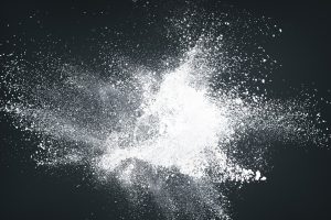 Abstrakt vitt pulver